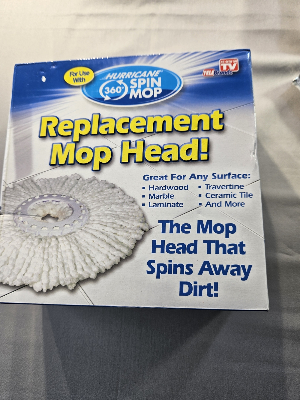 Hurricane Spin Mop Replacement Mop Head - White NWT